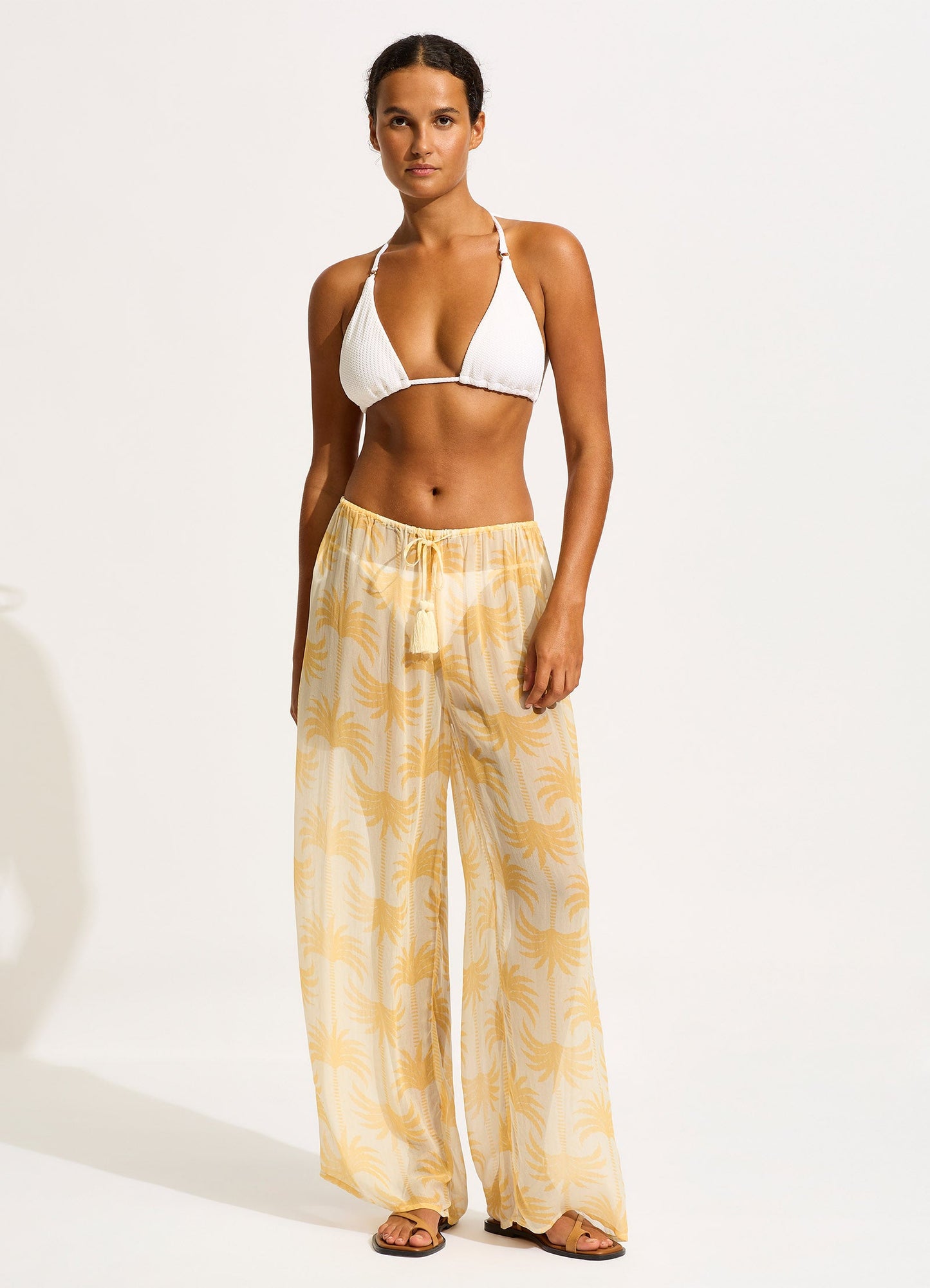 Kasbah Drawstring Waist Pant - Ecru