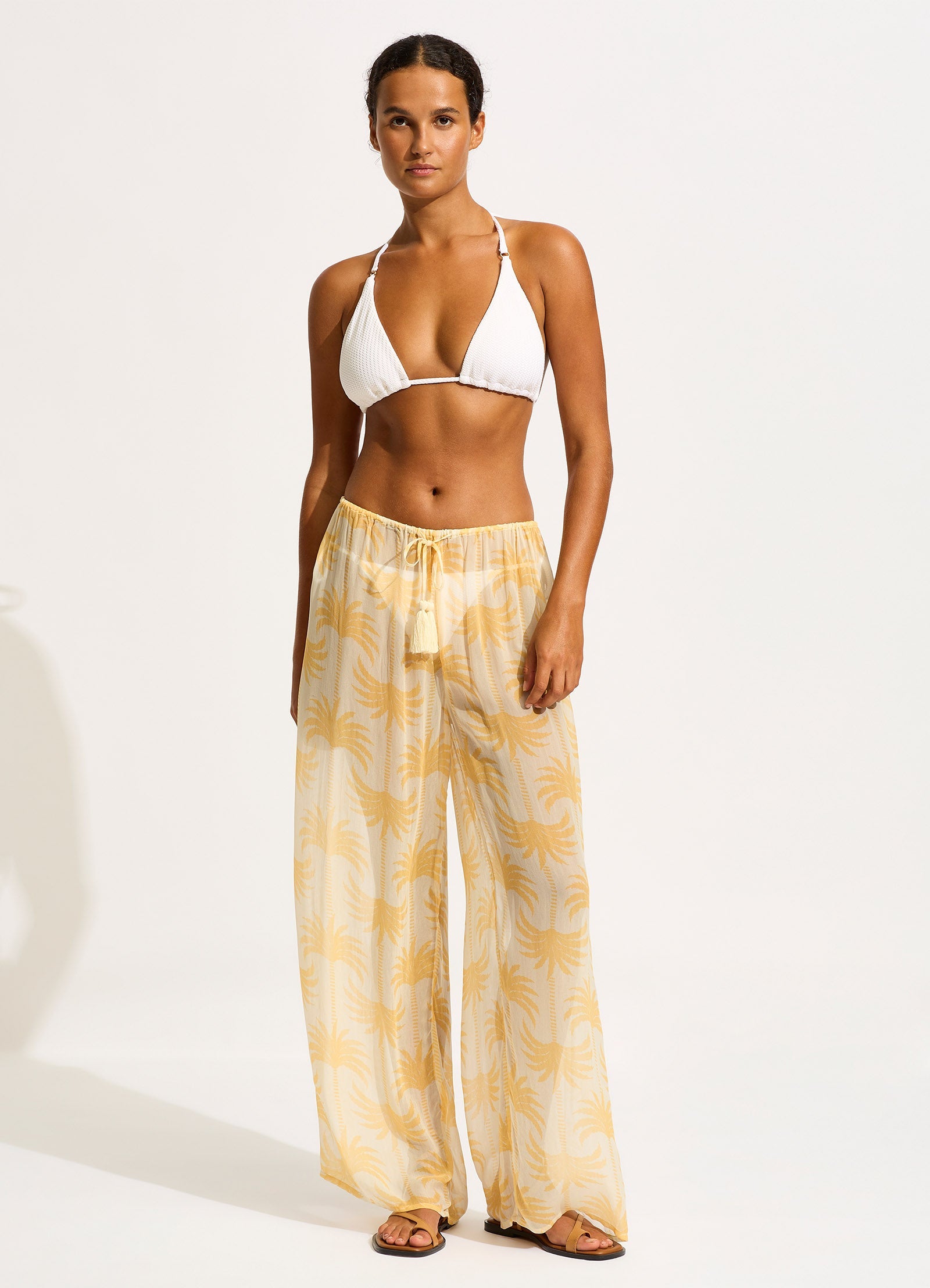  Kasbah Drawstring Waist Pant - Ecru