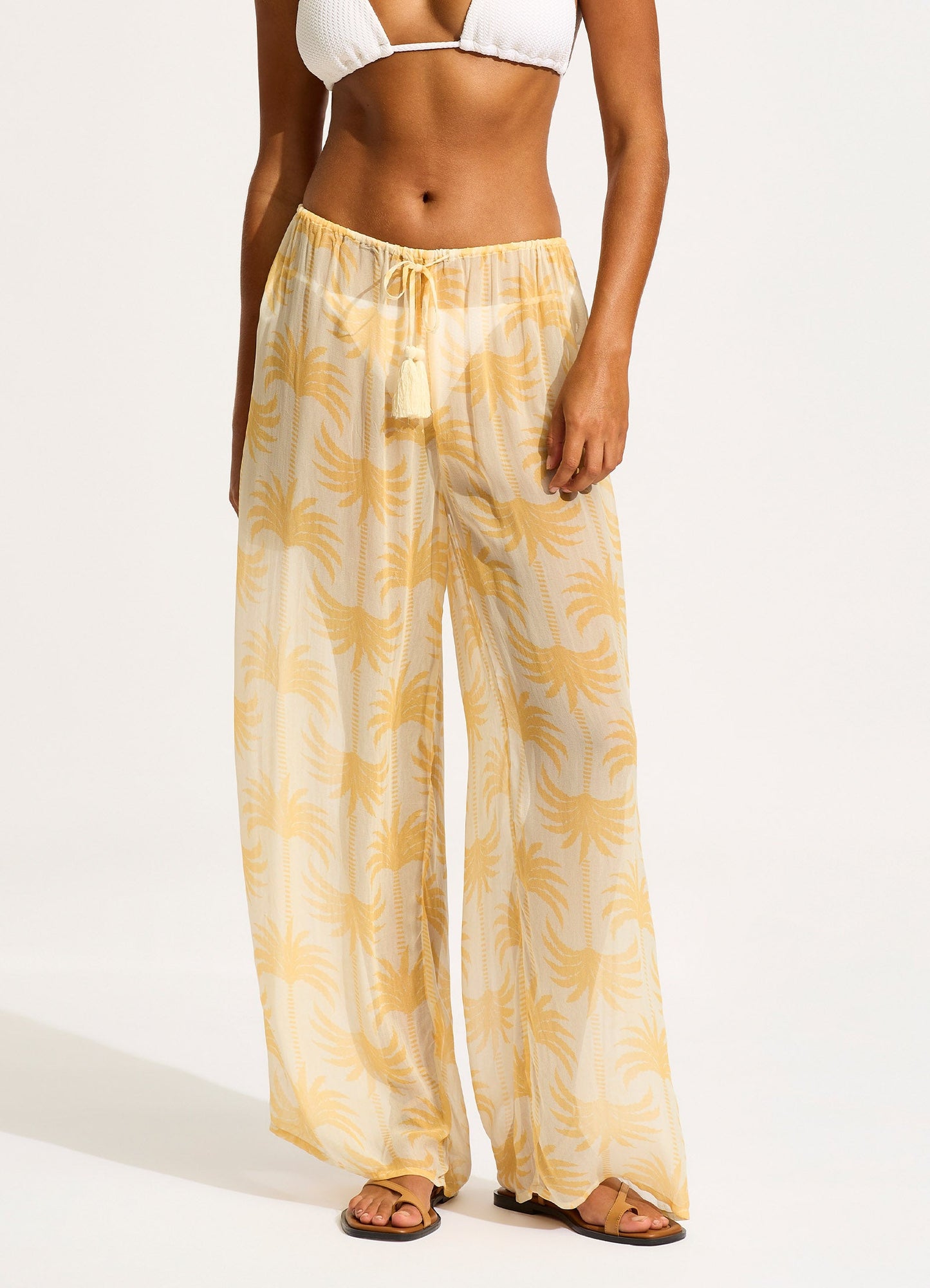  Kasbah Drawstring Waist Pant - Ecru