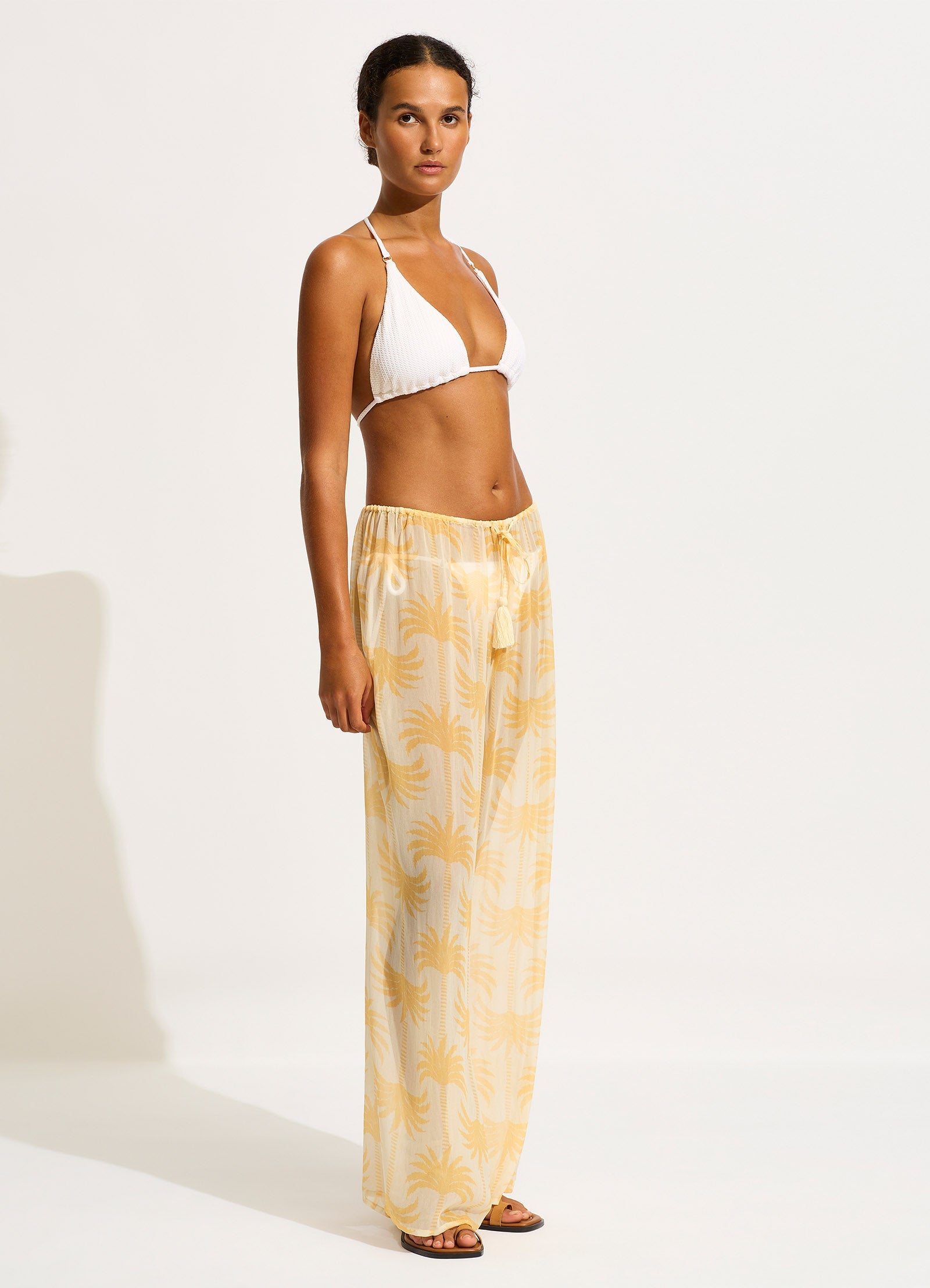 Kasbah Drawstring Waist Pant - Ecru