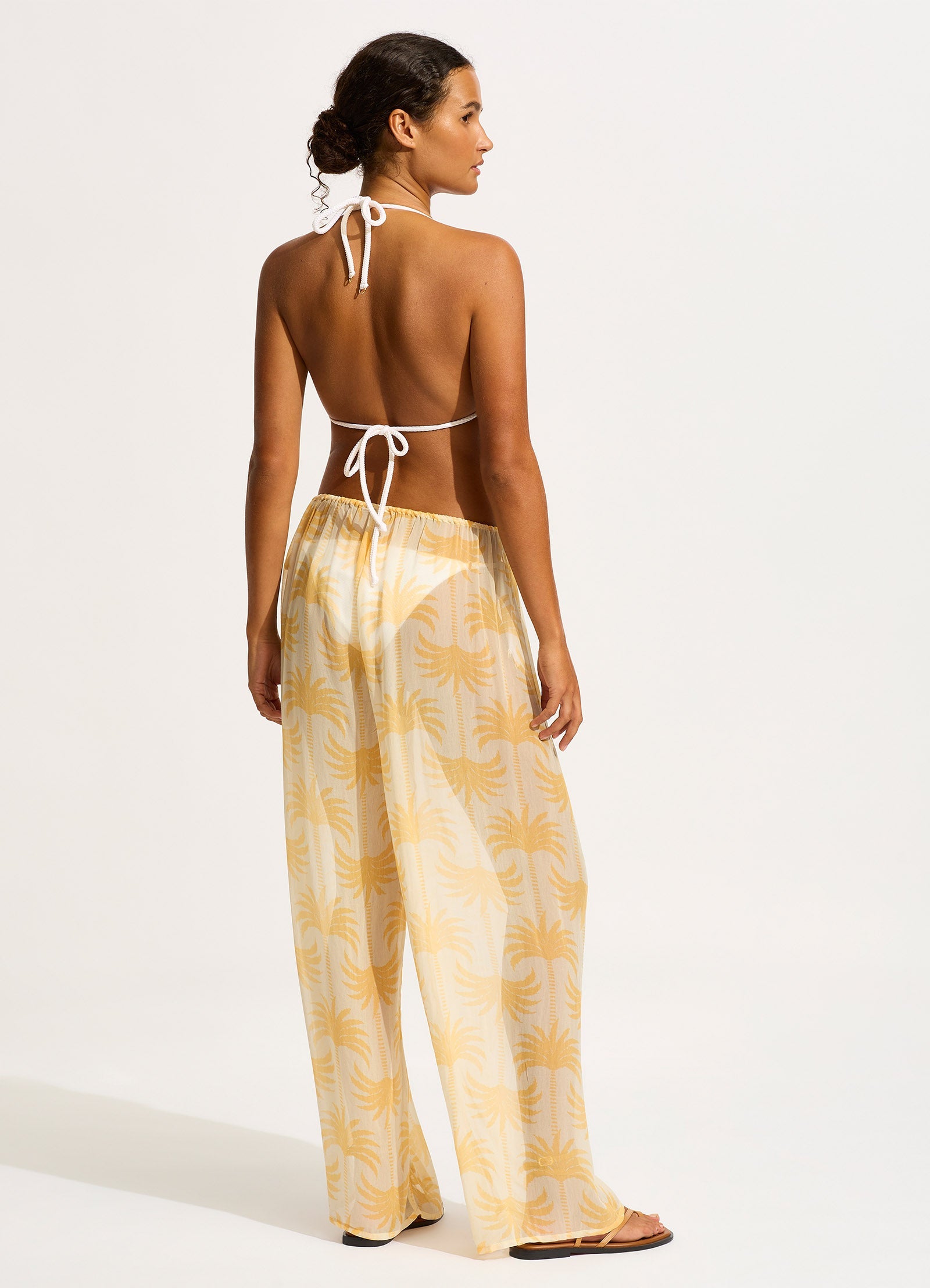  Kasbah Drawstring Waist Pant - Ecru