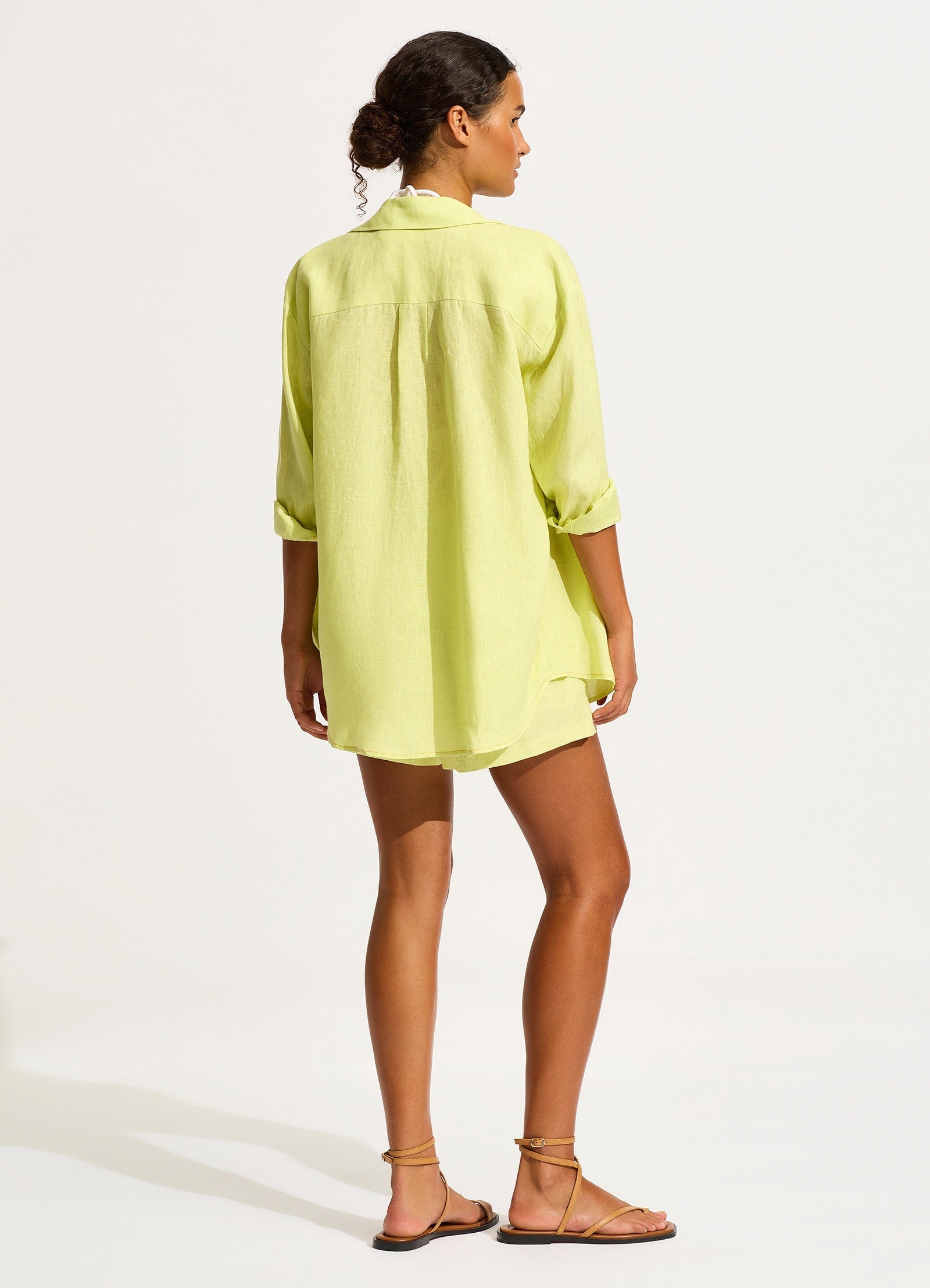  Corfu Contrast Stitch Short - Pistachio