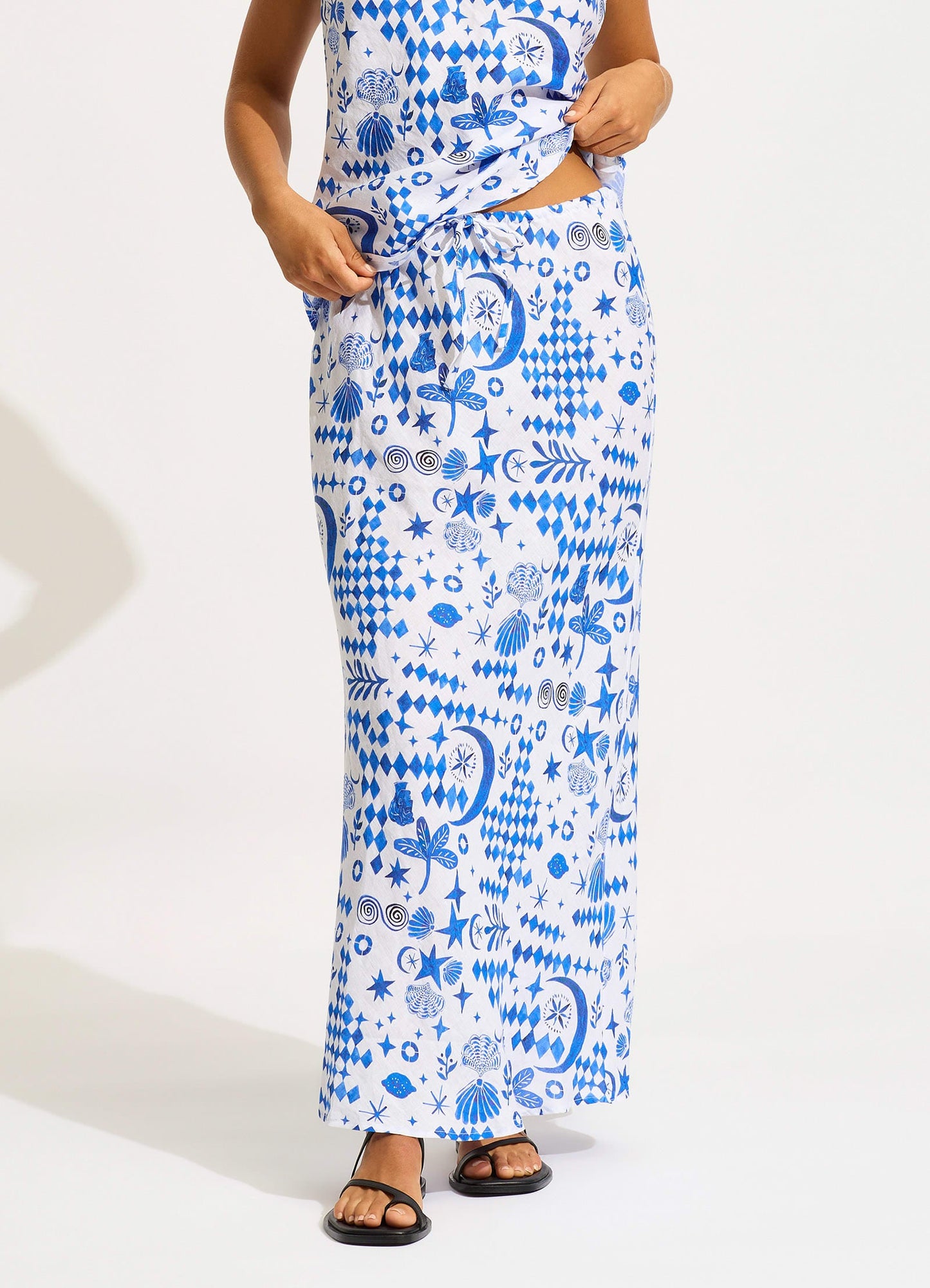  Corfu Maxi Skirt - Azure