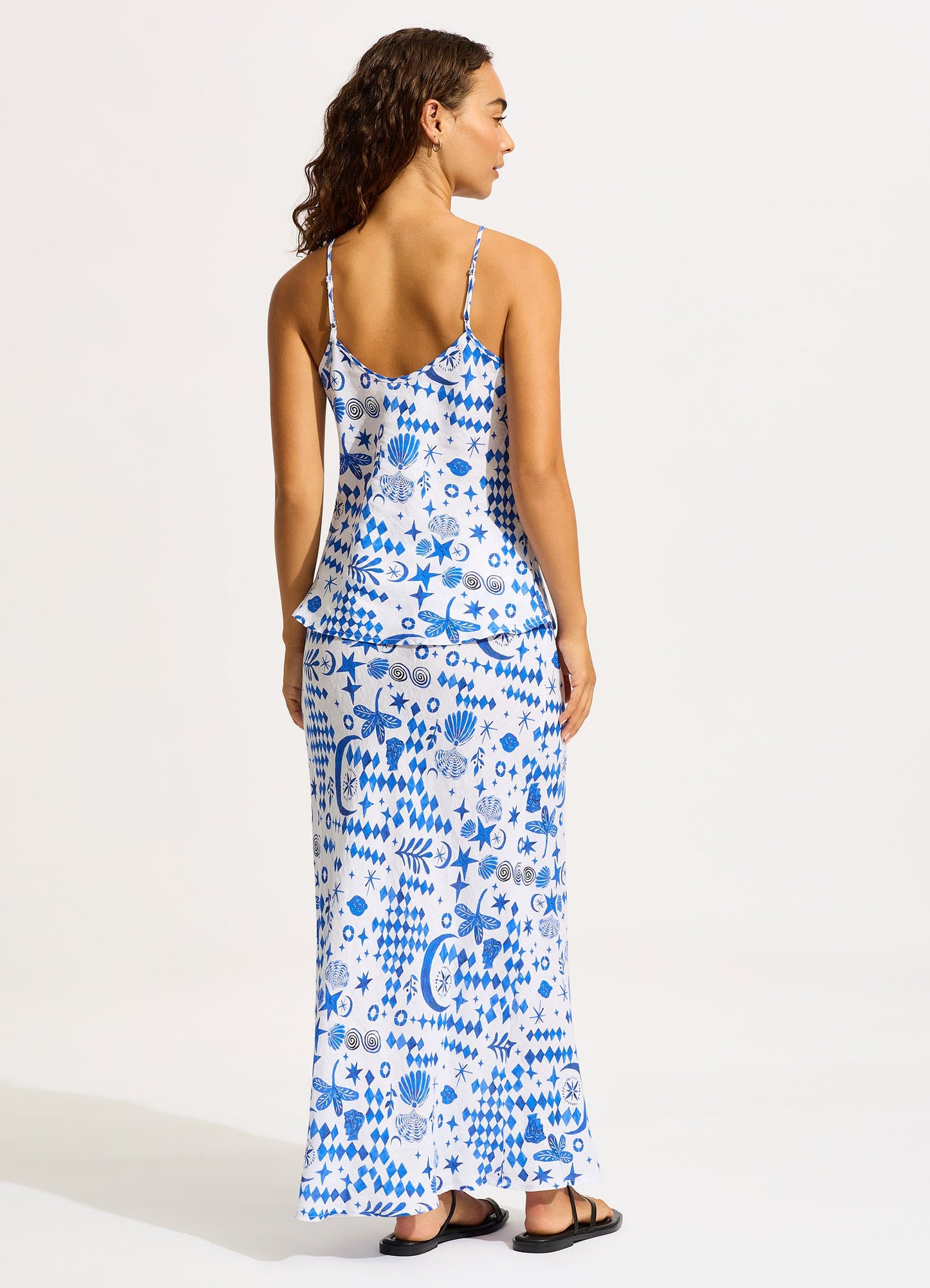  Corfu Maxi Skirt - Azure