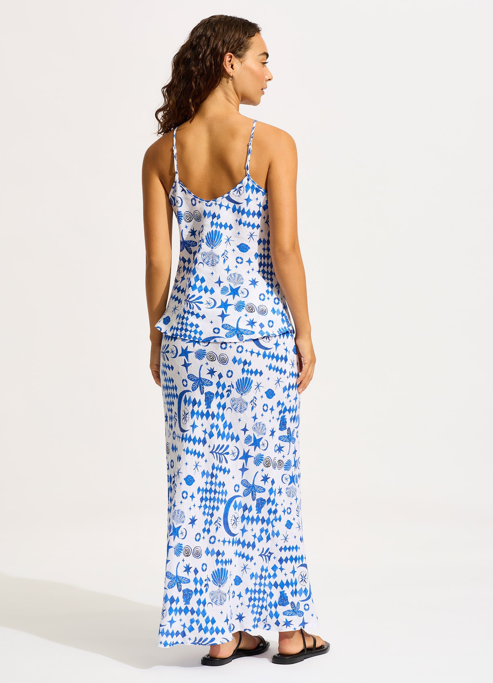  Corfu Maxi Skirt - Azure
