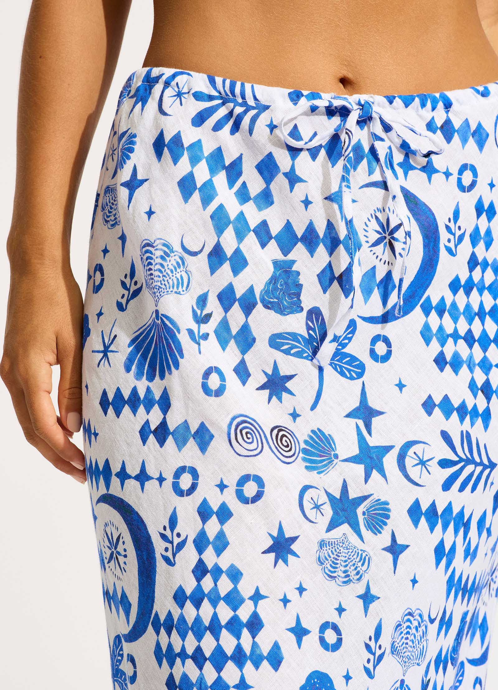  Corfu Maxi Skirt - Azure