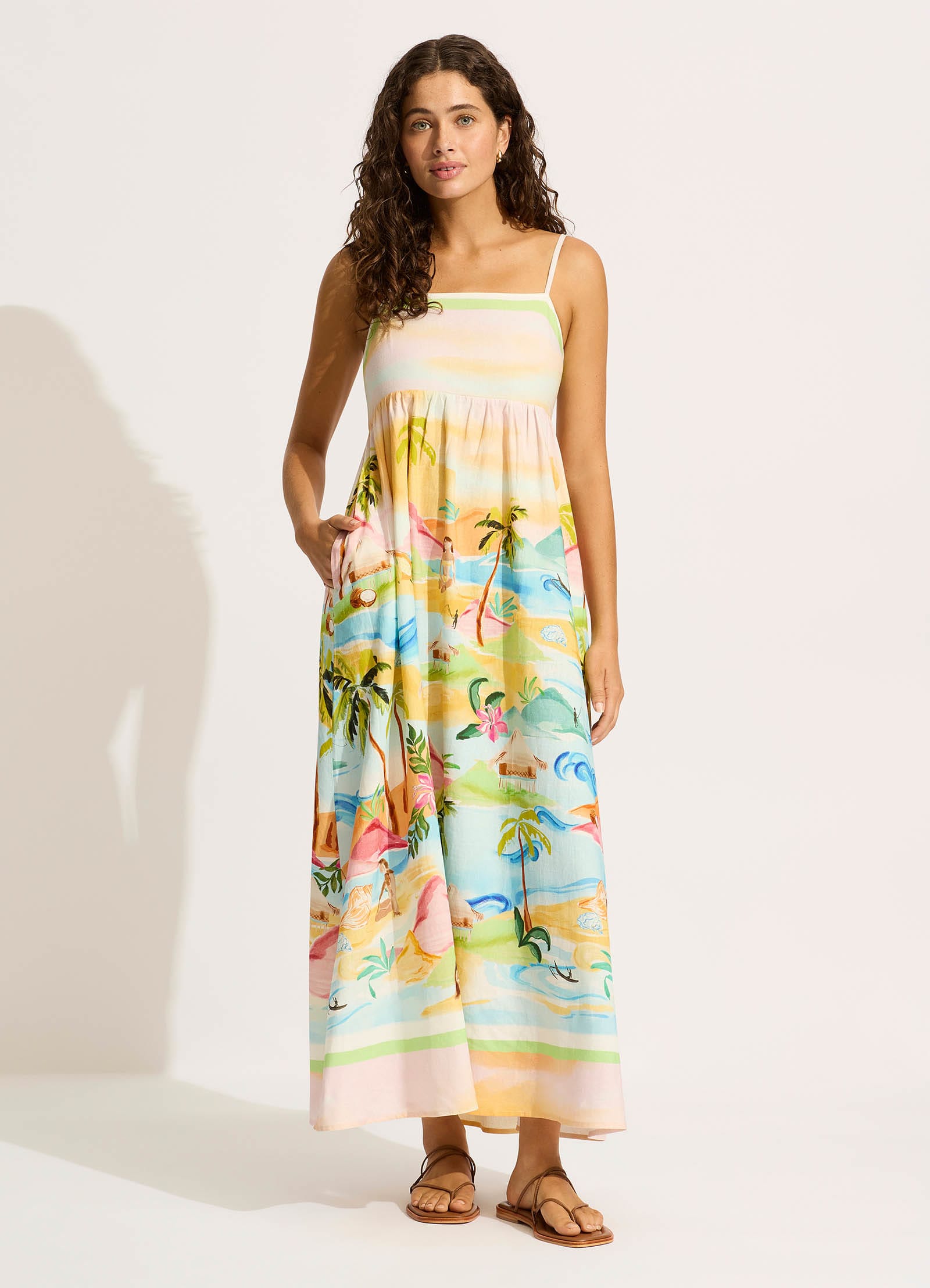  South Pacific Maxi Dress - Turquoise