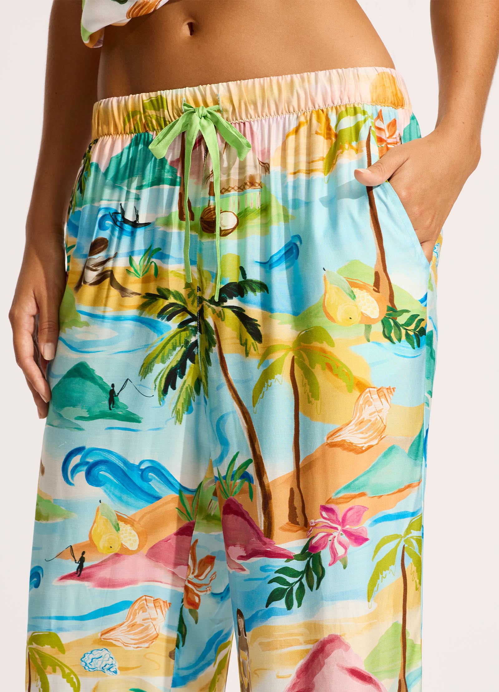  South Pacific Pant - Turquoise