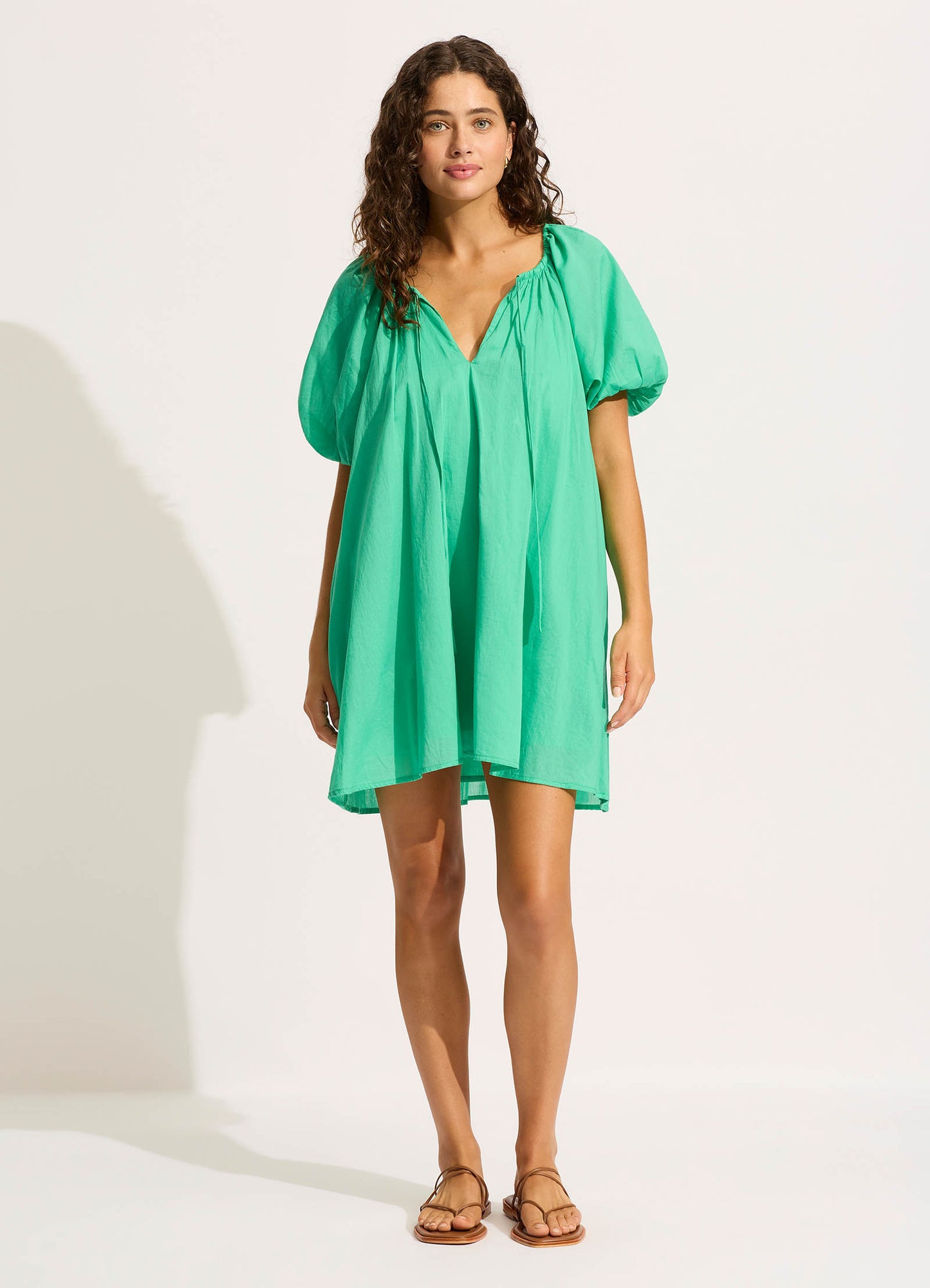  Mini Babydoll Dress - Jade