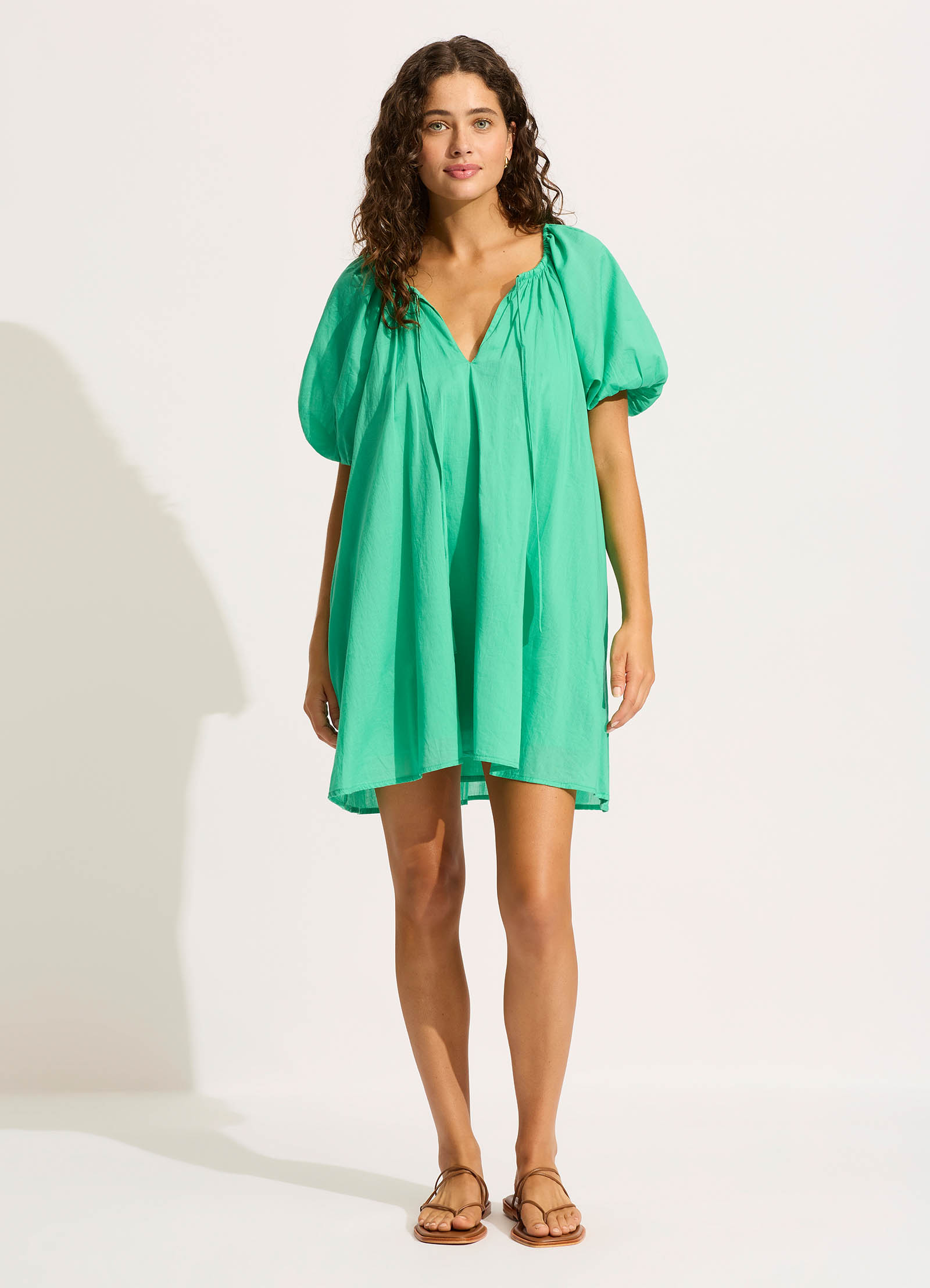  Mini Babydoll Dress - Jade