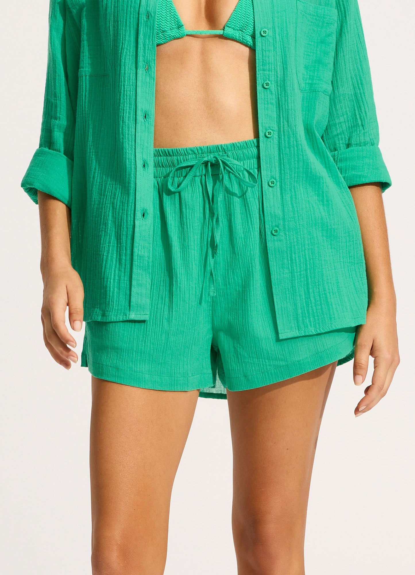  Crinkle Short - Jade