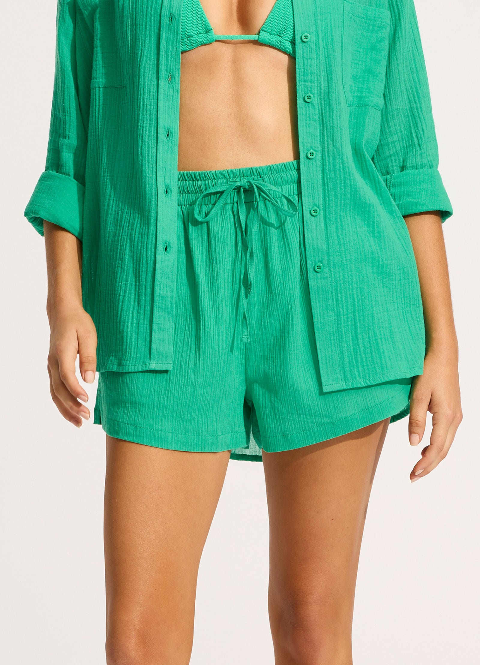  Crinkle Short - Jade