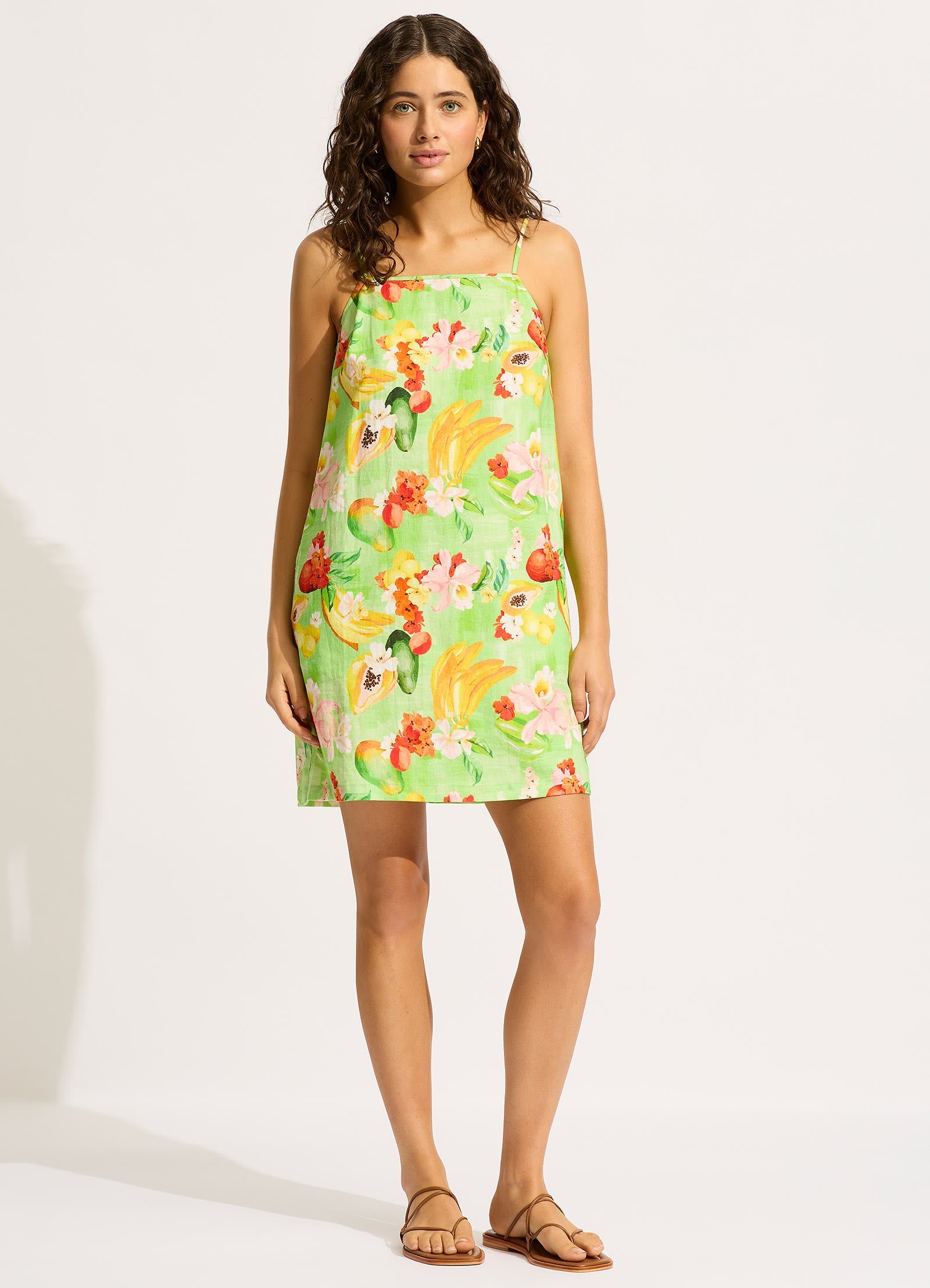  Tropique Bandeau Mini Dress - Aloe Gel