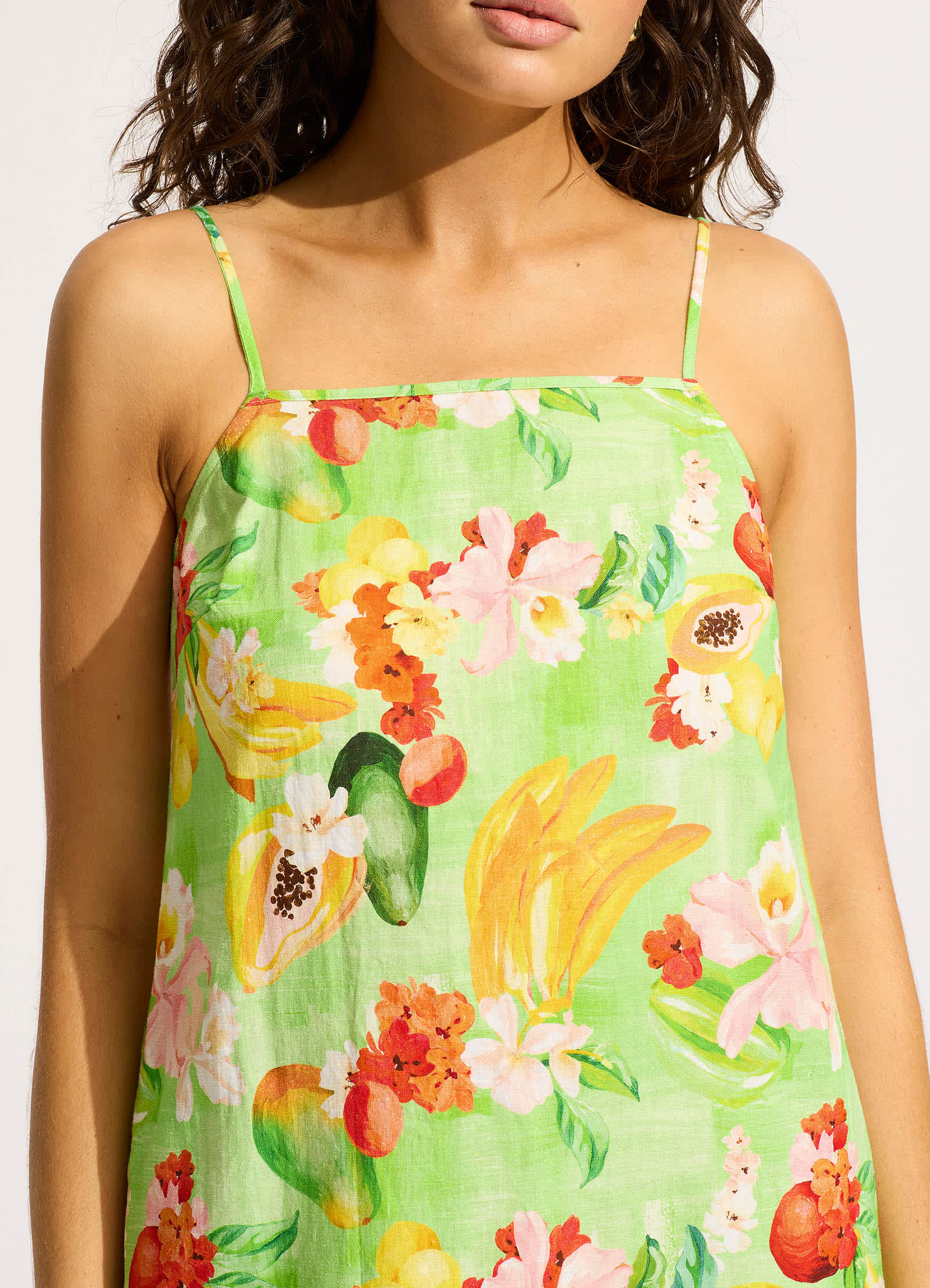  Tropique Bandeau Mini Dress - Aloe Gel