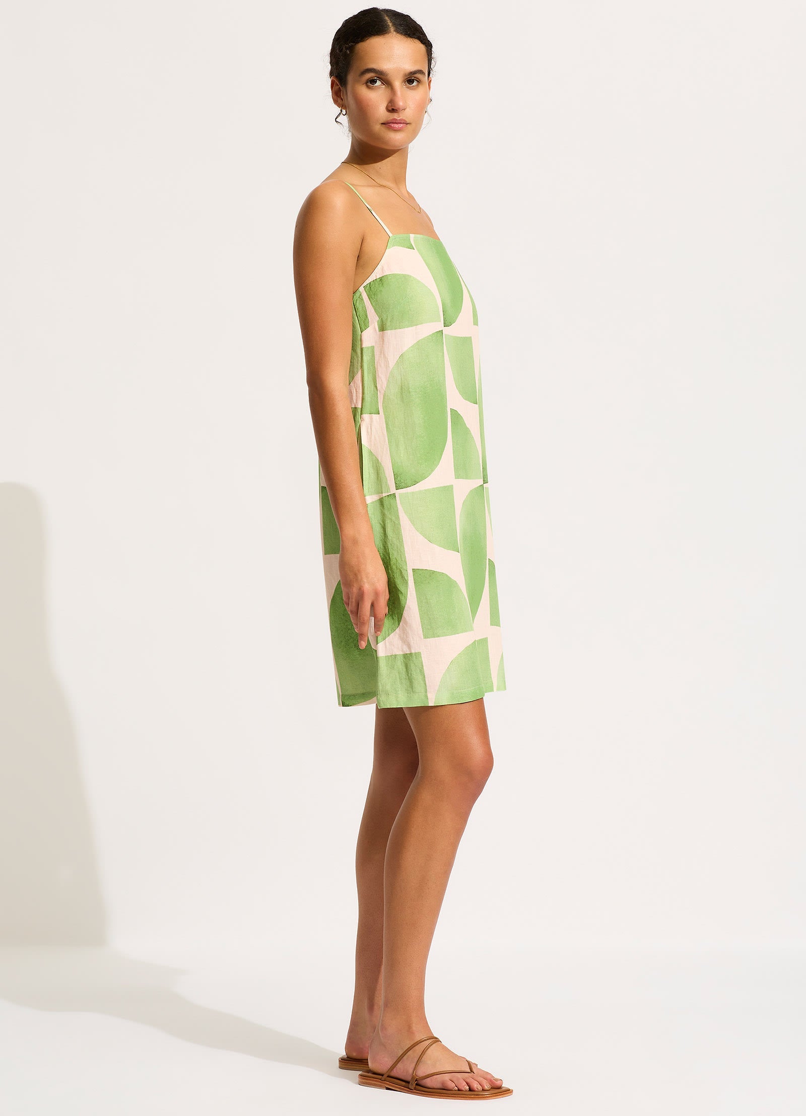  Sunray Bandeau Mini Dress - Sage