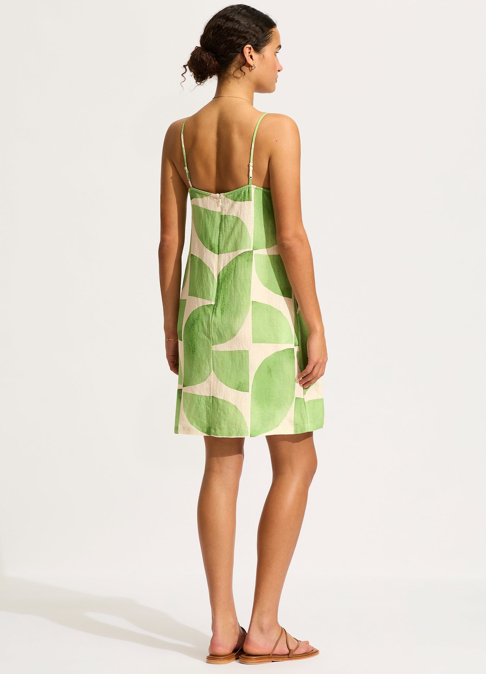  Sunray Bandeau Mini Dress - Sage