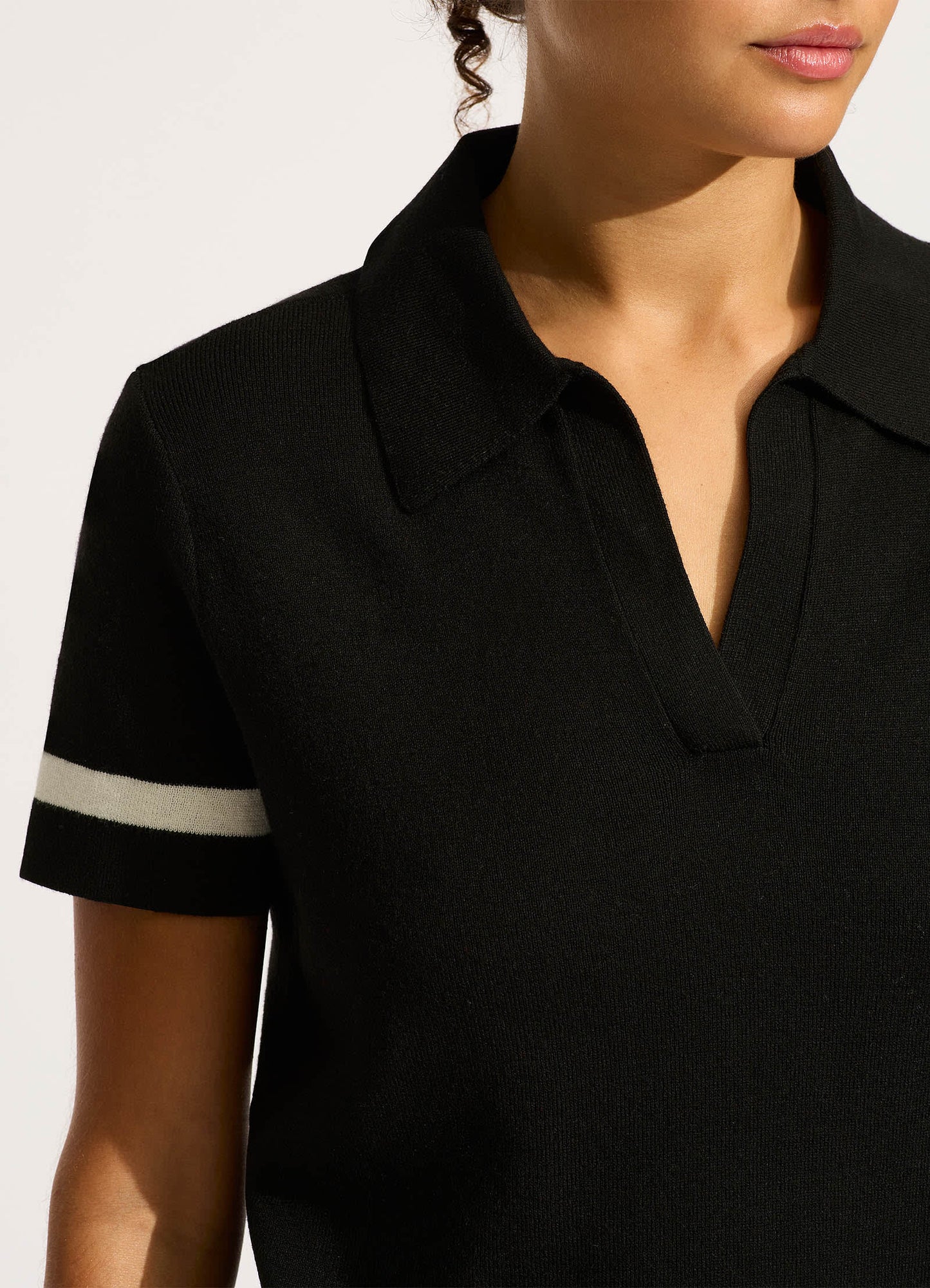  Knit Polo Shirt - Black