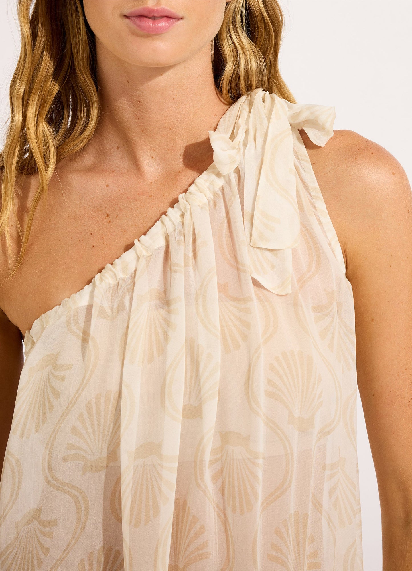  Luna One Shoulder Maxi Kaftan