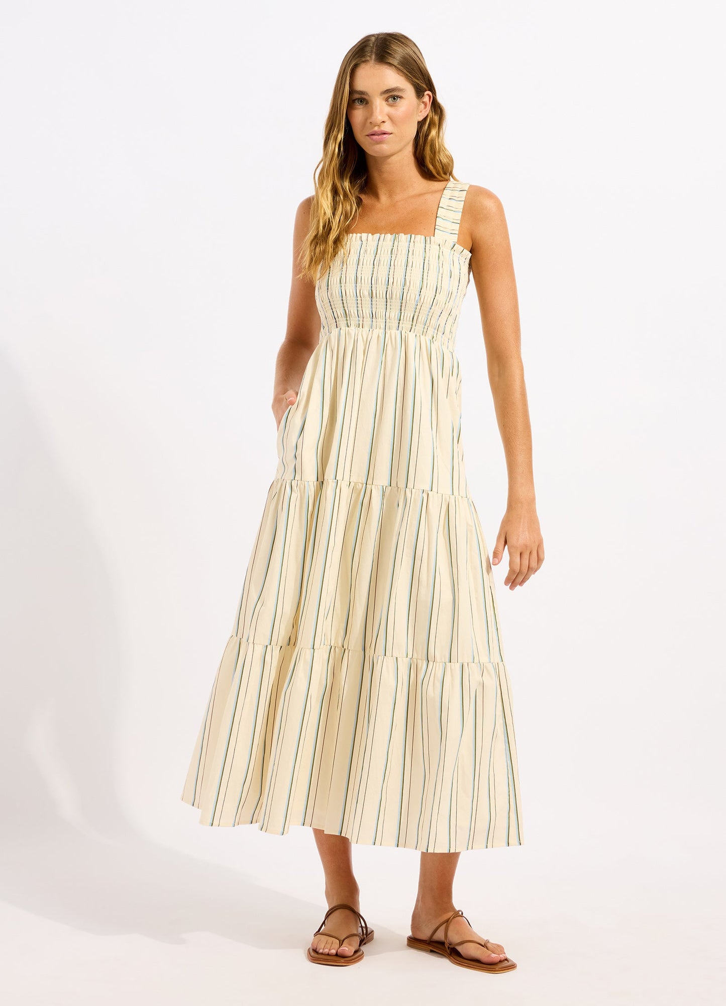  Stripe Faithfull Midi Dress