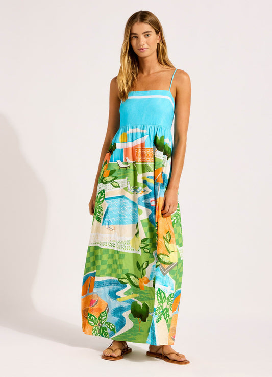  Sunset Maxi Dress - Turquoise