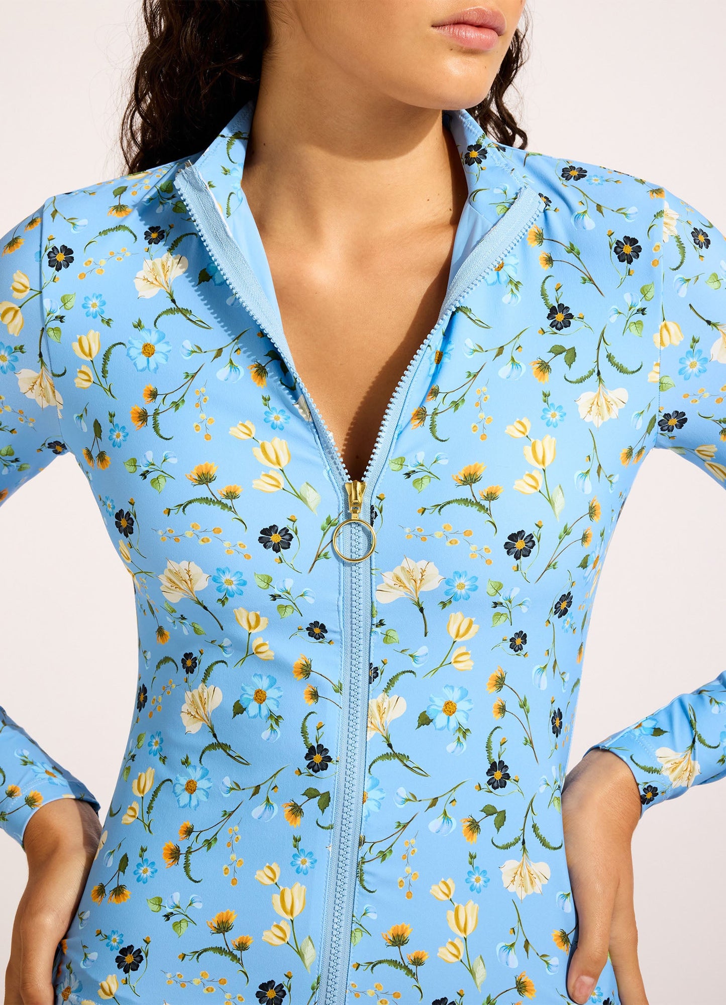  Modern Romance Long Sleeve Rashvest Bikini Top