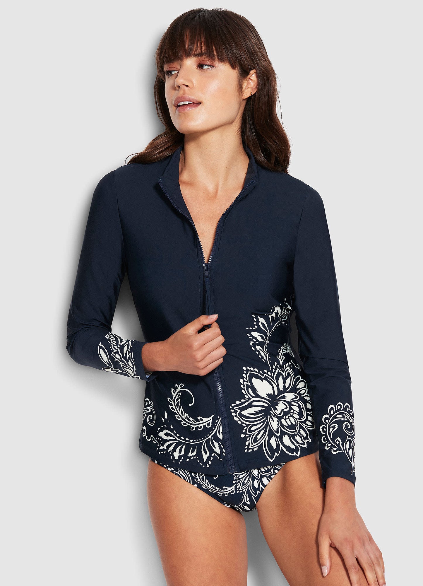  Folklore Long Sleeve Sunvest - True Navy