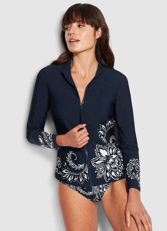 Folklore Long Sleeve Sunvest - True Navy