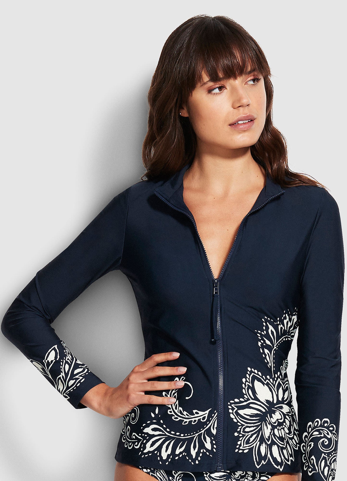 Folklore Long Sleeve Sunvest - True Navy