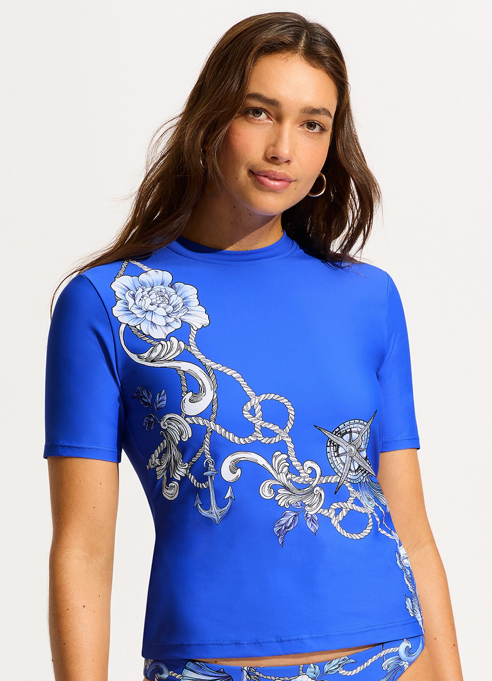  Ahoy Short Sleeve Rashvest - Azure
