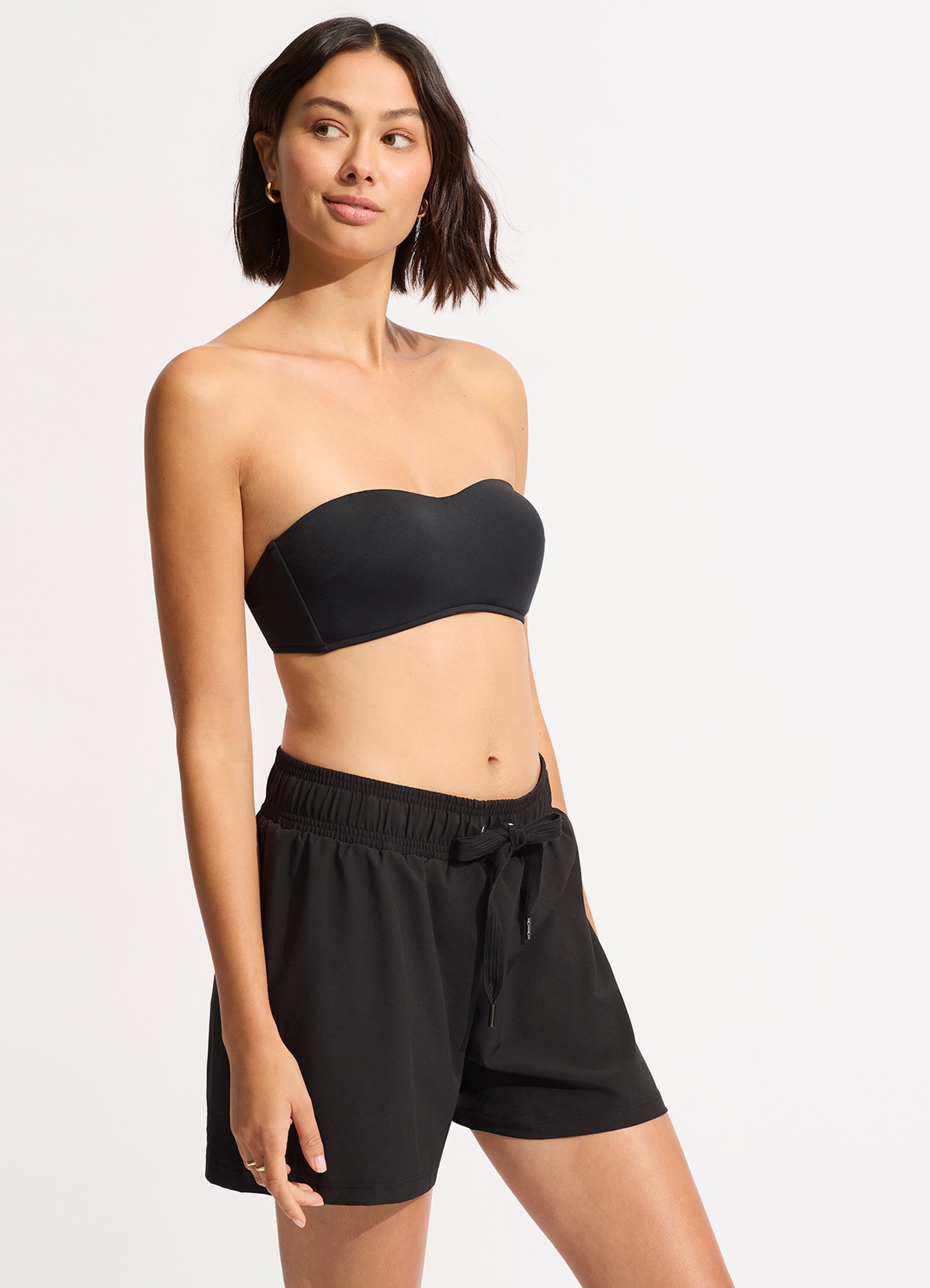  Seafolly Collective Mid Length Boardshort - Black