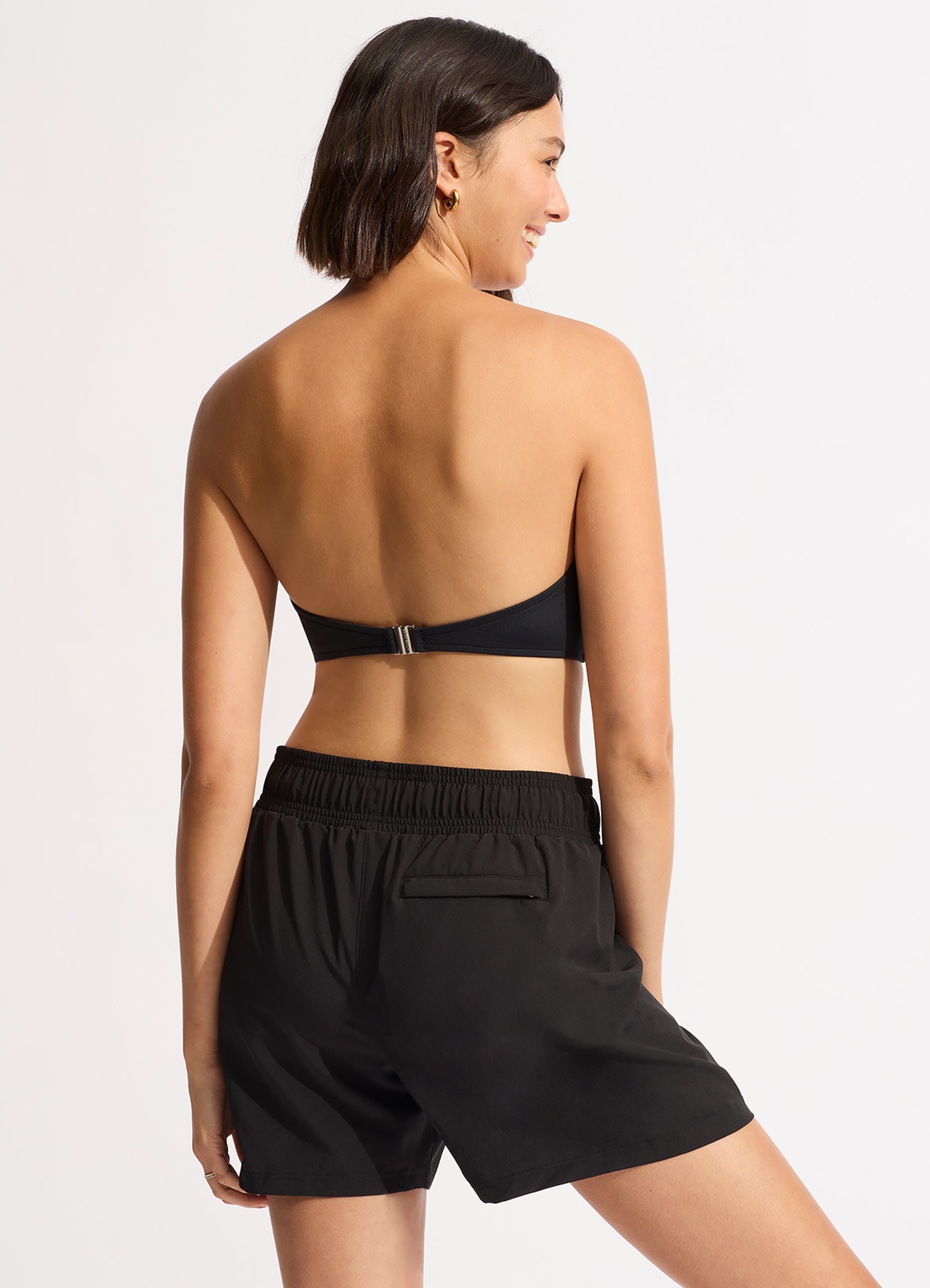  Seafolly Collective Mid Length Boardshort - Black