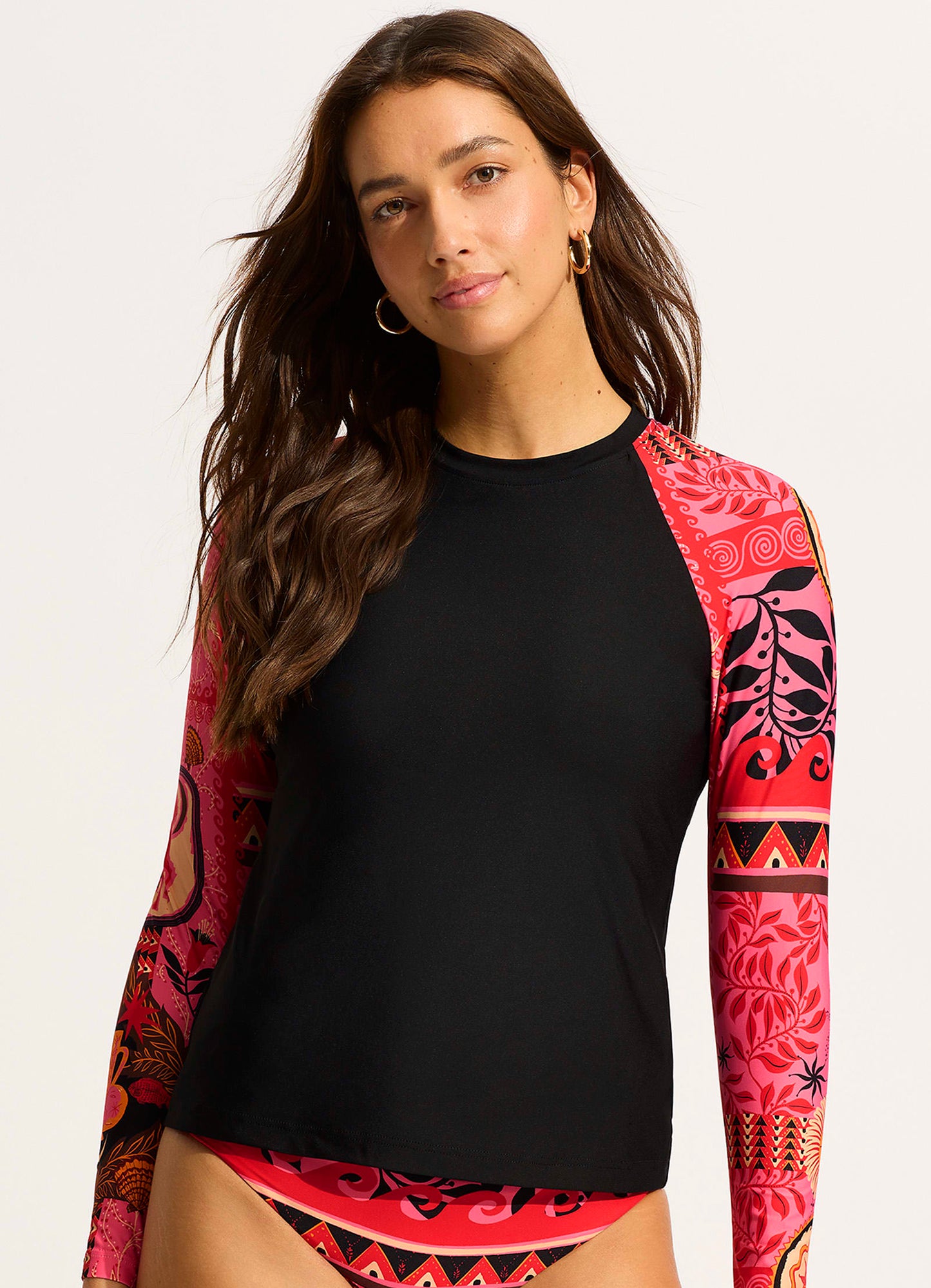  Atlantis Long Sleeve Rashvest - Paradise Pink