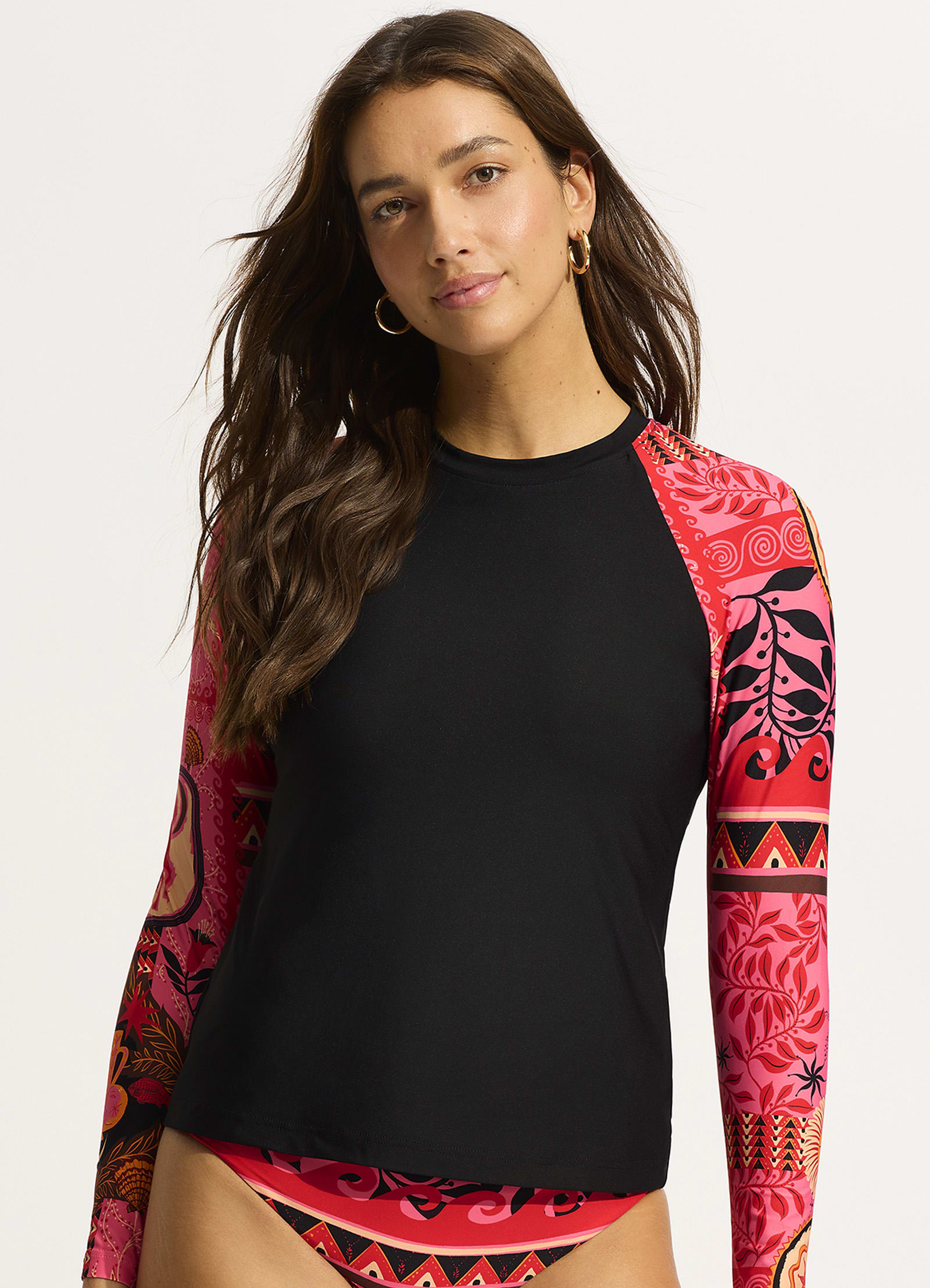  Atlantis Long Sleeve Rashvest - Paradise Pink