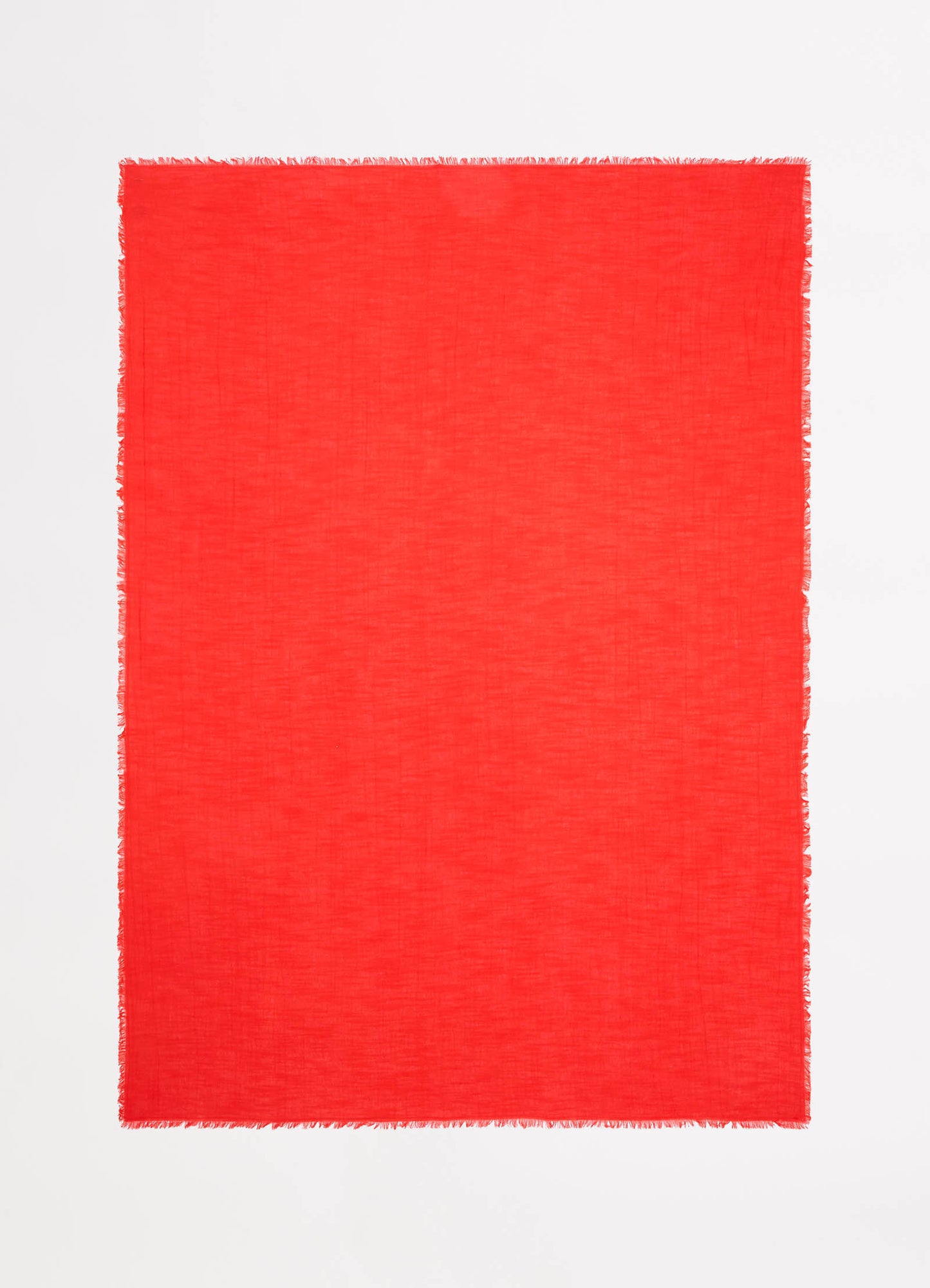  Textured Cotton Beach Wrap - Flame