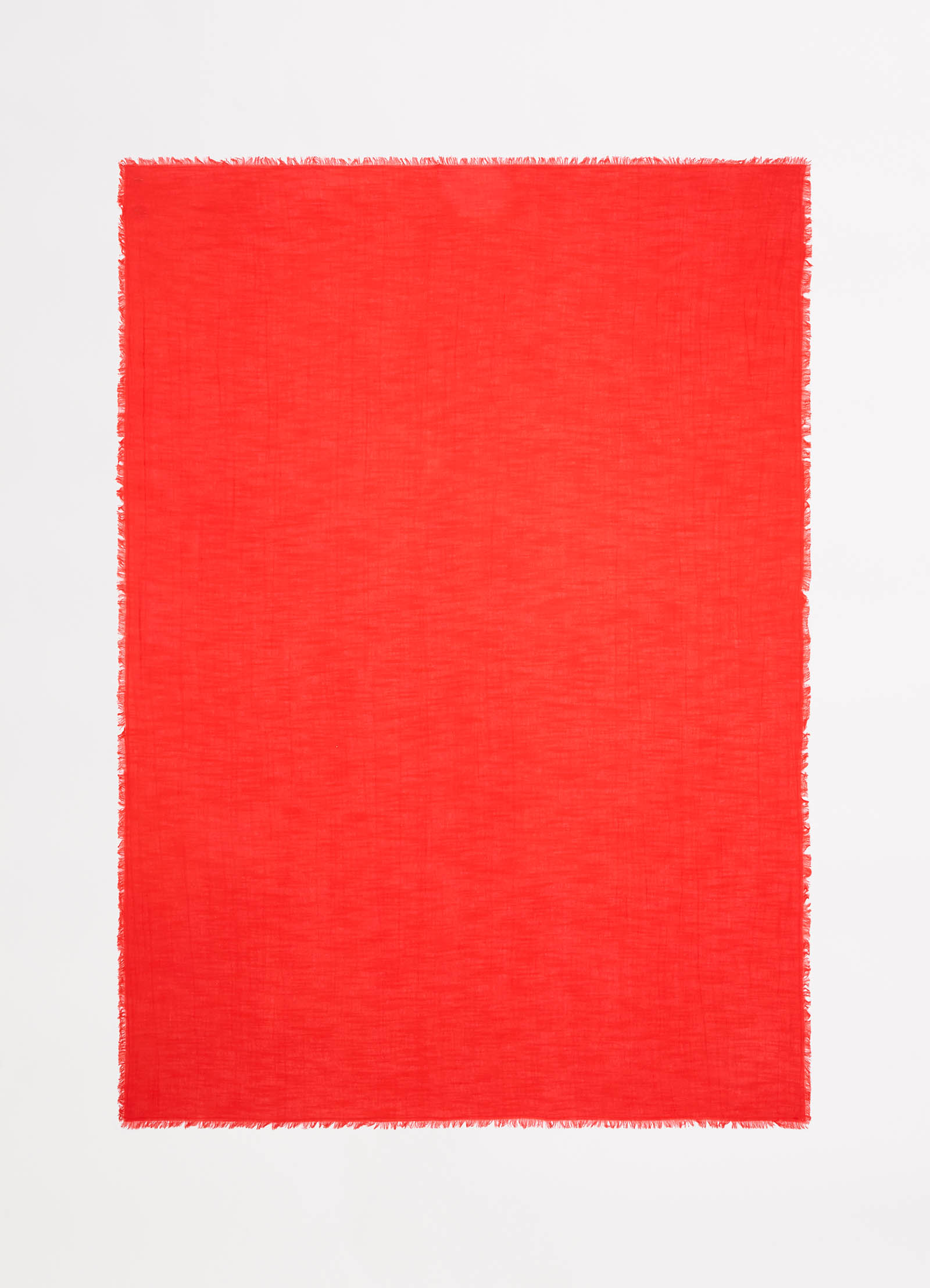  Textured Cotton Beach Wrap - Flame