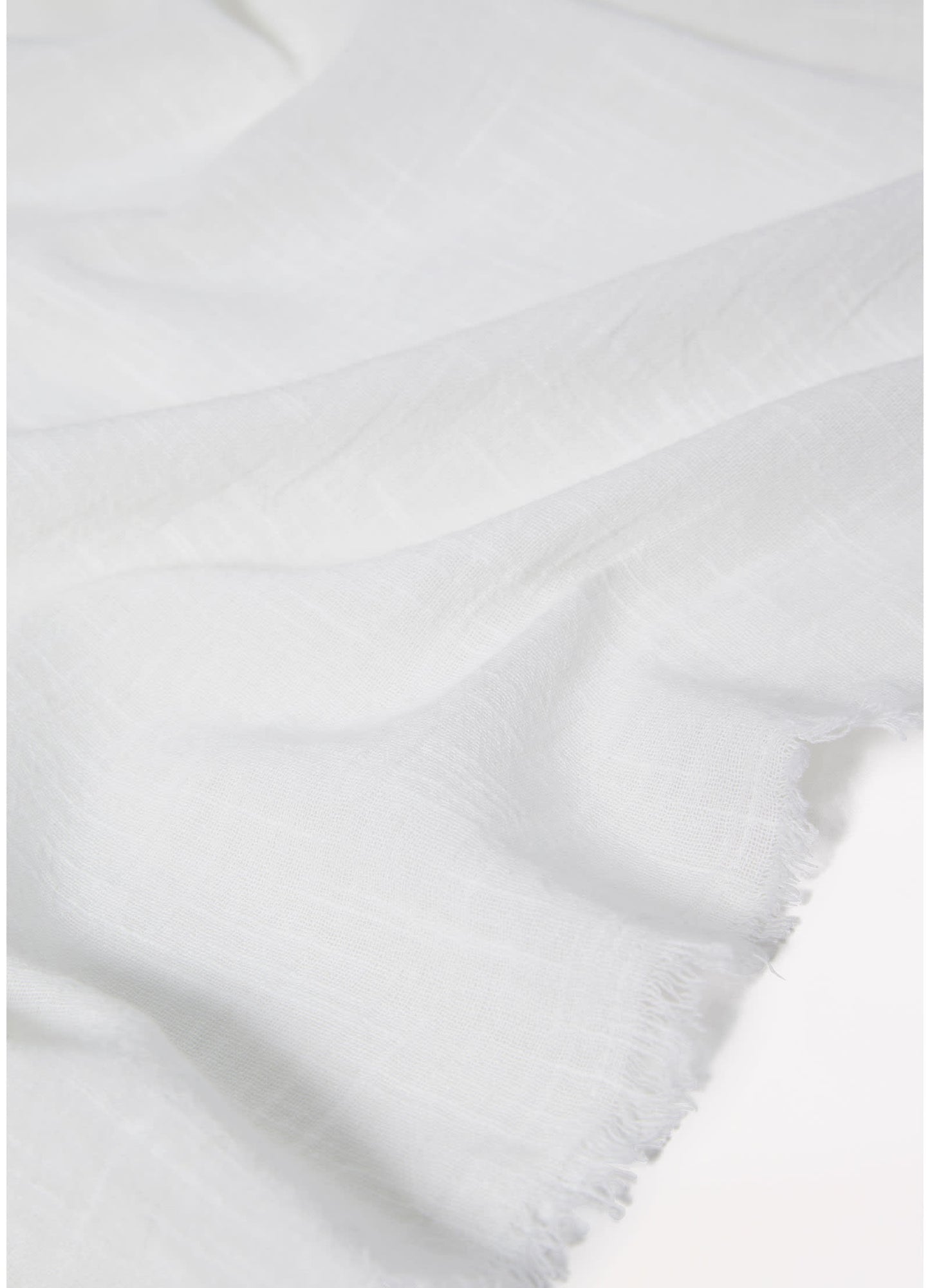  Textured Cotton Beach Wrap - White