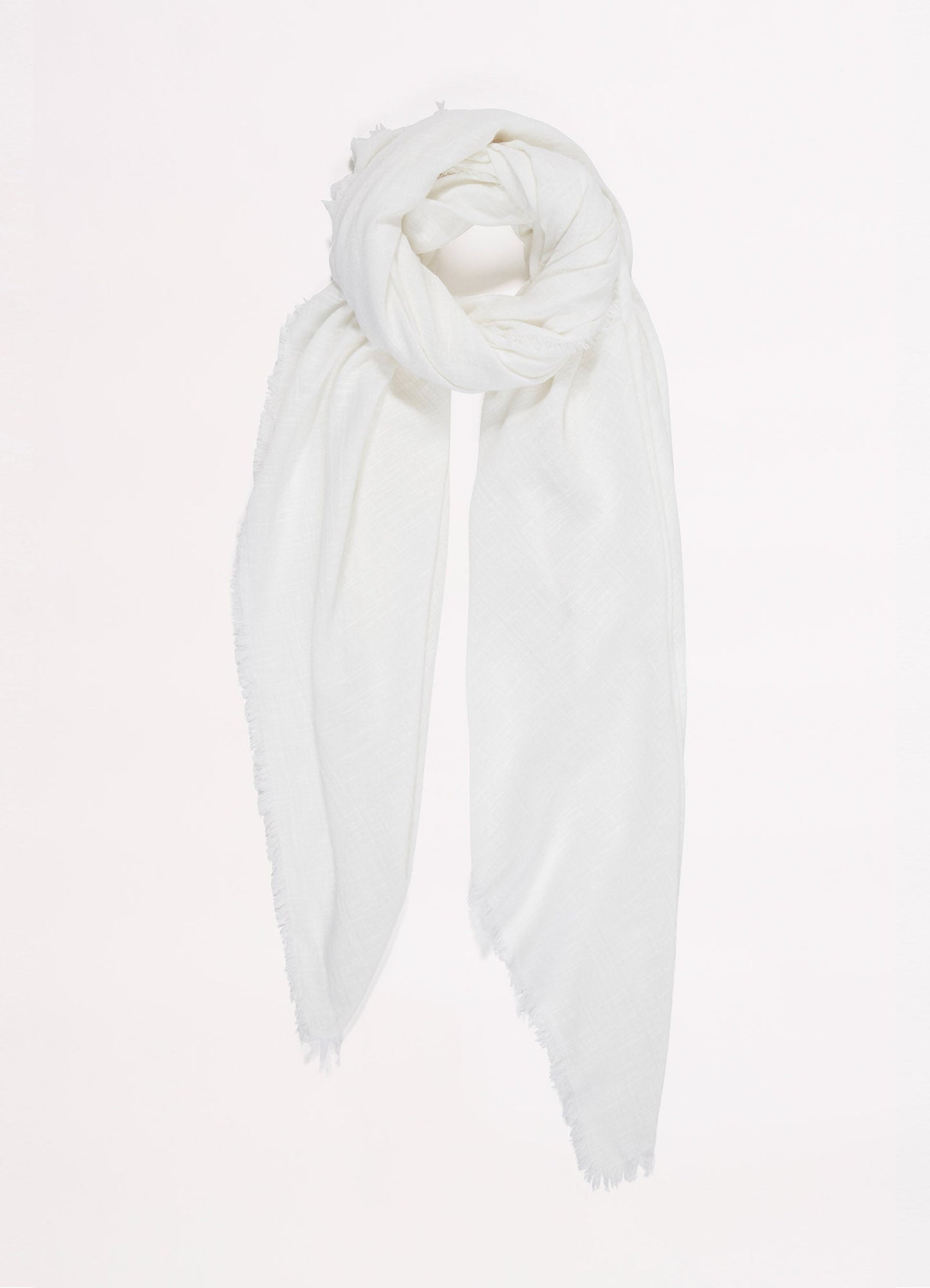  Textured Cotton Beach Wrap - White