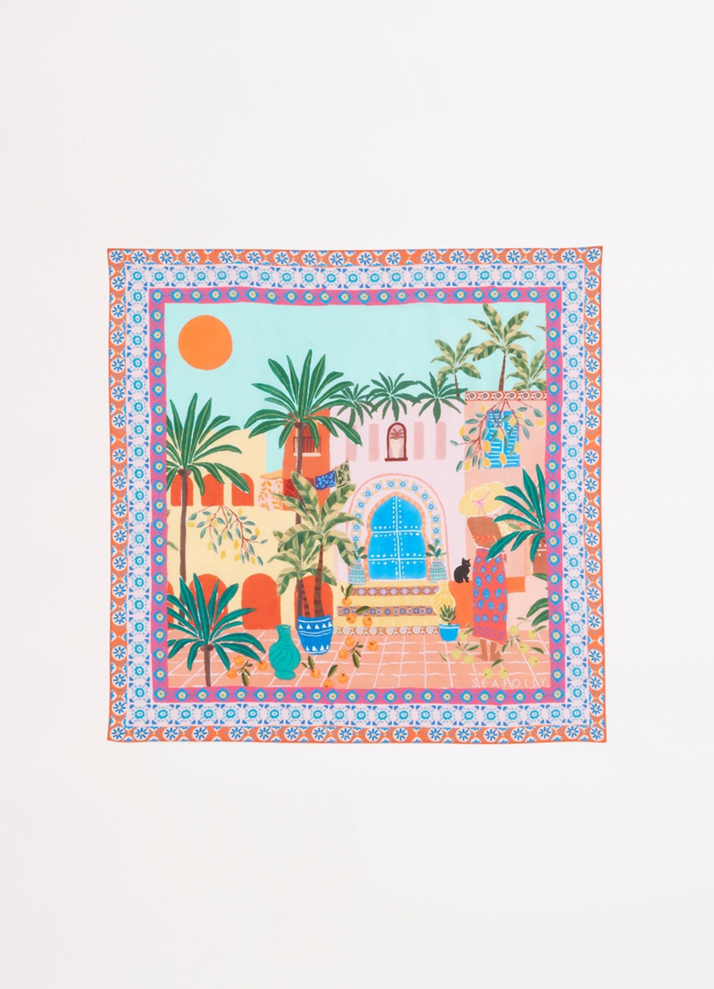  On Vacation Scarf - Azure