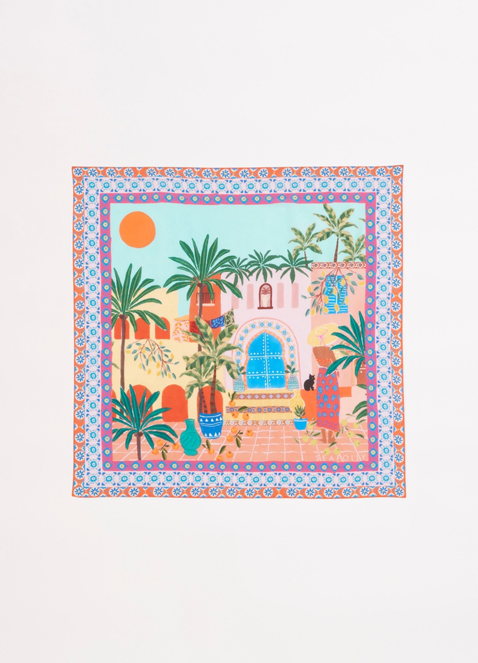  On Vacation Scarf - Azure