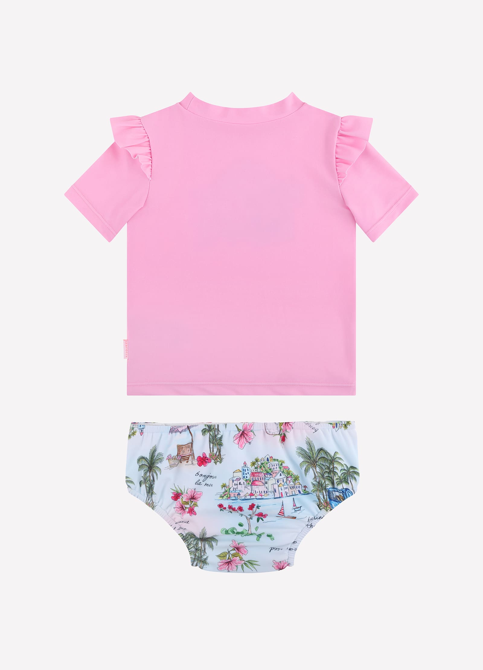  Secret Vacation Frill Rashie Set - Lilac Sachet