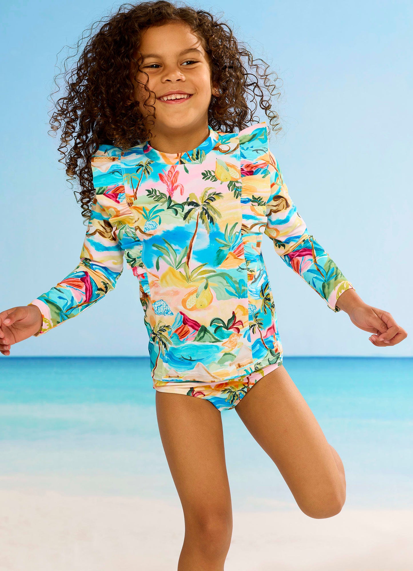  Frill Rashie Set - South Pacific