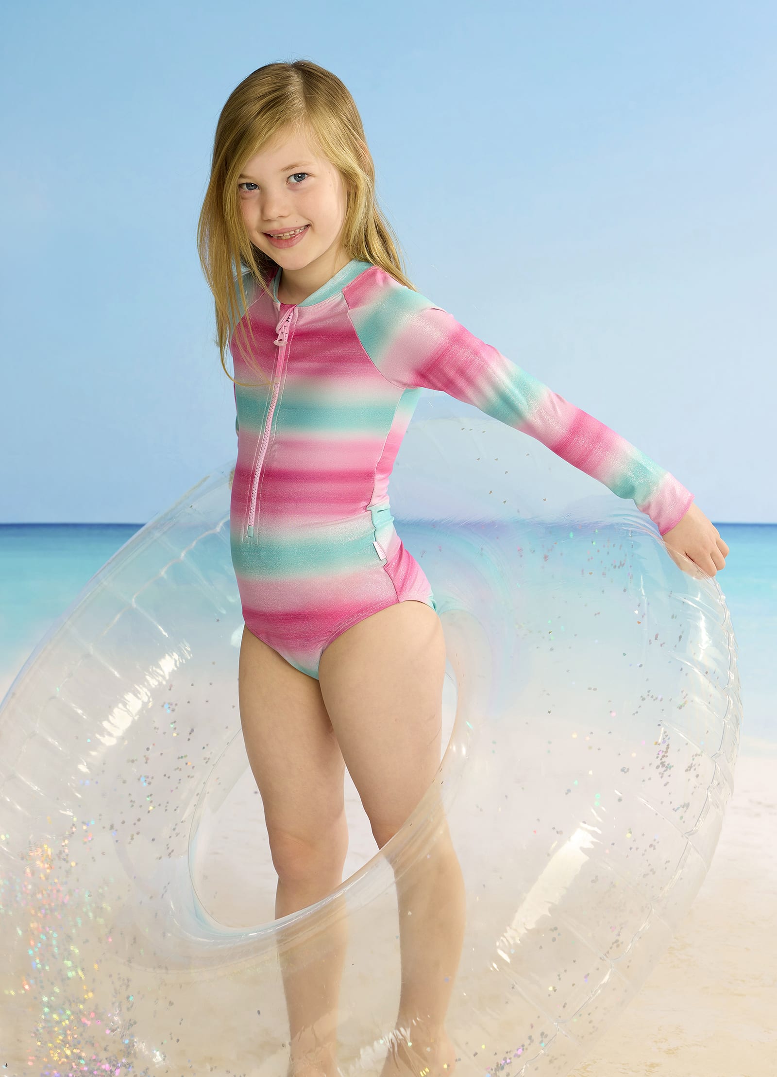  Ombre Zip Front Surfsuit - Ombre